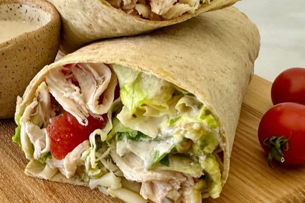 Chicken Caesar Wrap (Lightened-Up)
