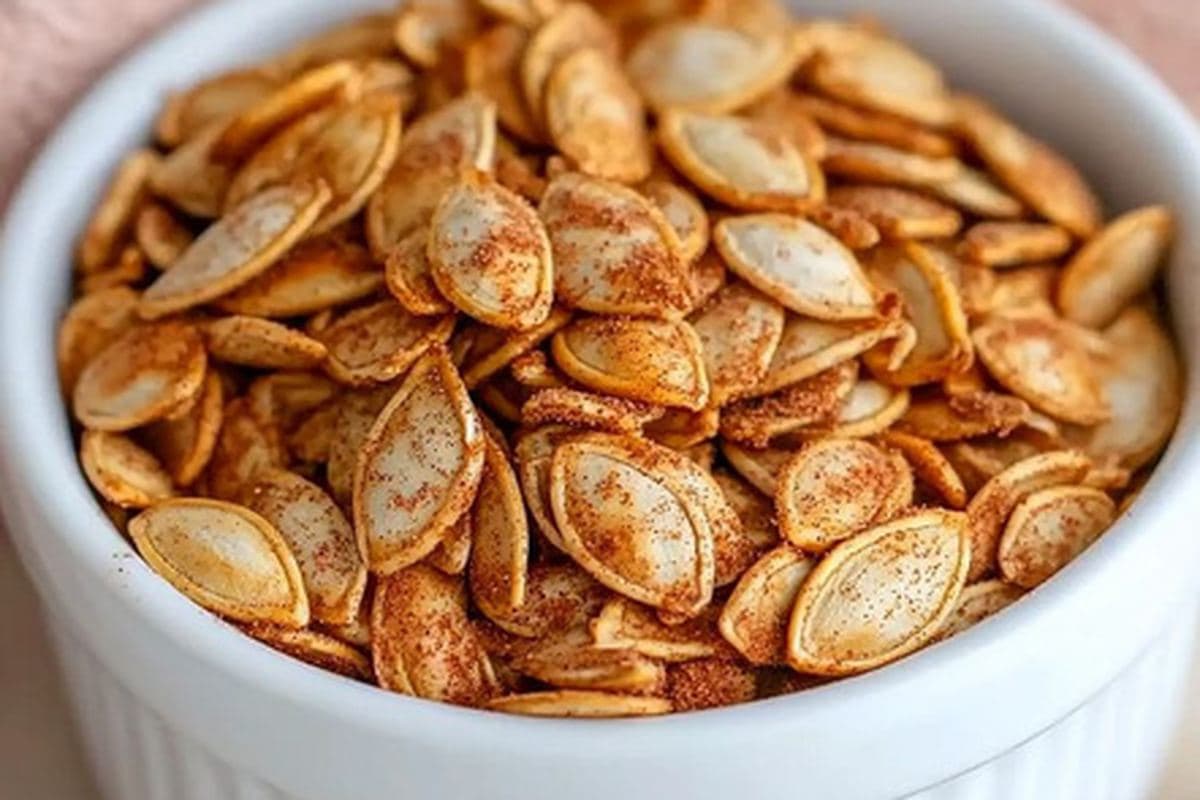 Roasted Pumpkin Seeds With Cinnamon & Honey