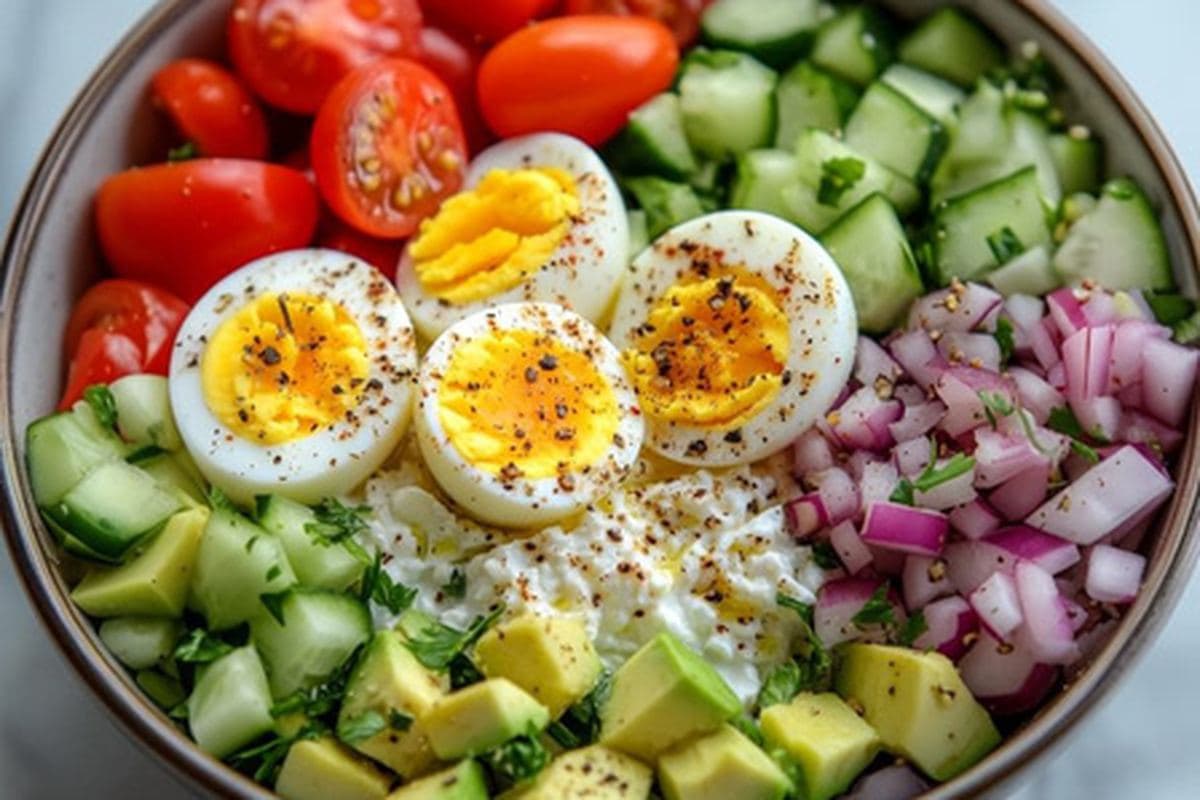 Savory Cottage Cheese Bowl