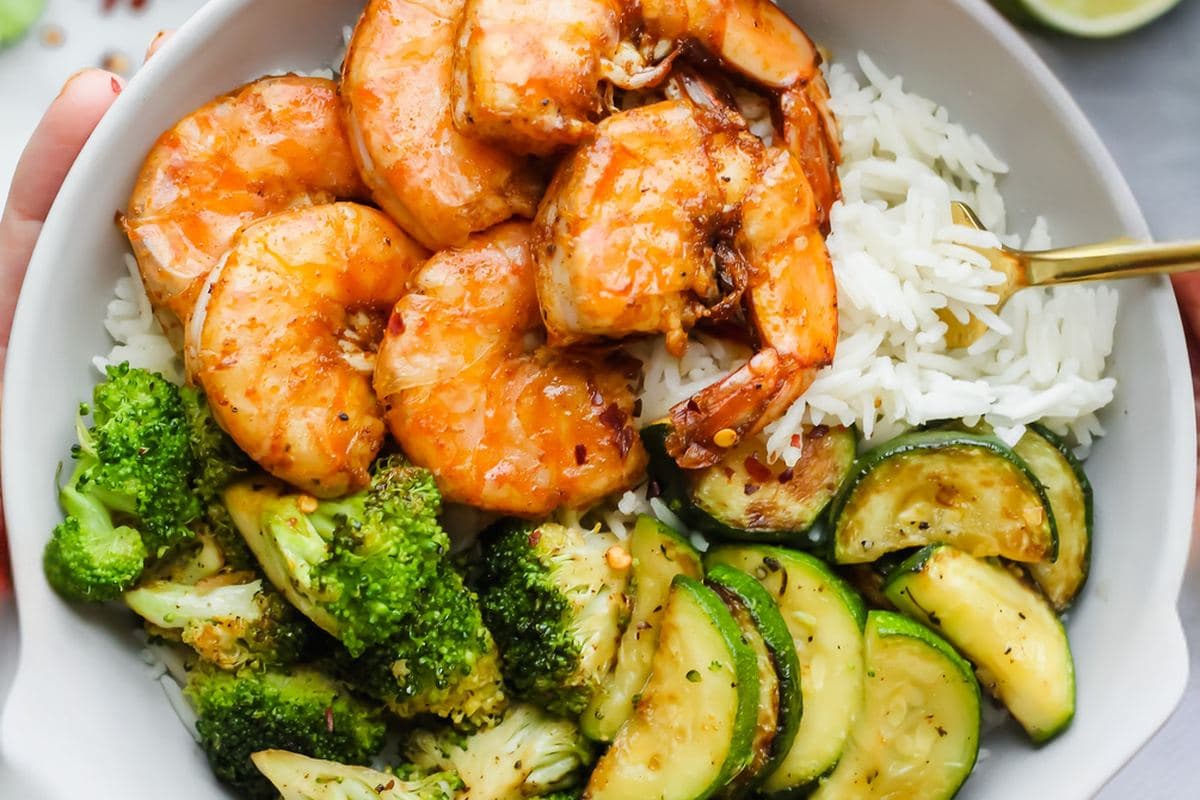 Shrimp & Veggie Rice Bowl