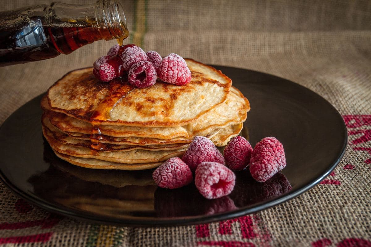 Strawberry Protein Pancakes