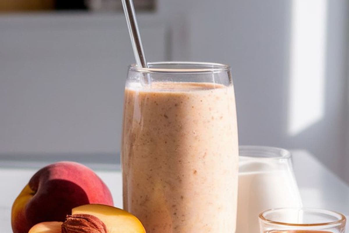 Sweet Peach & Oat Breakfast Smoothie