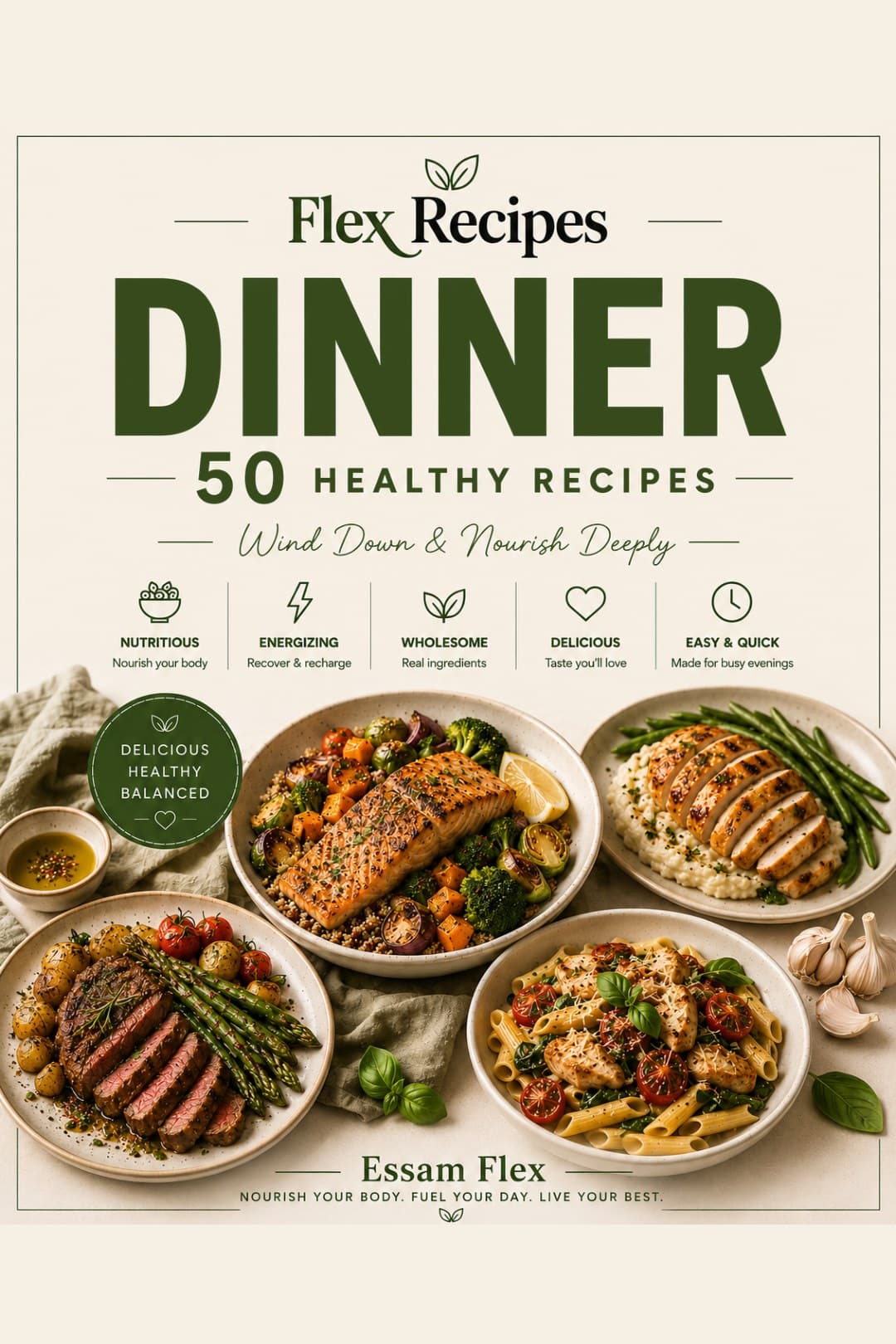 Cover page from the Flex Recipes cookbook