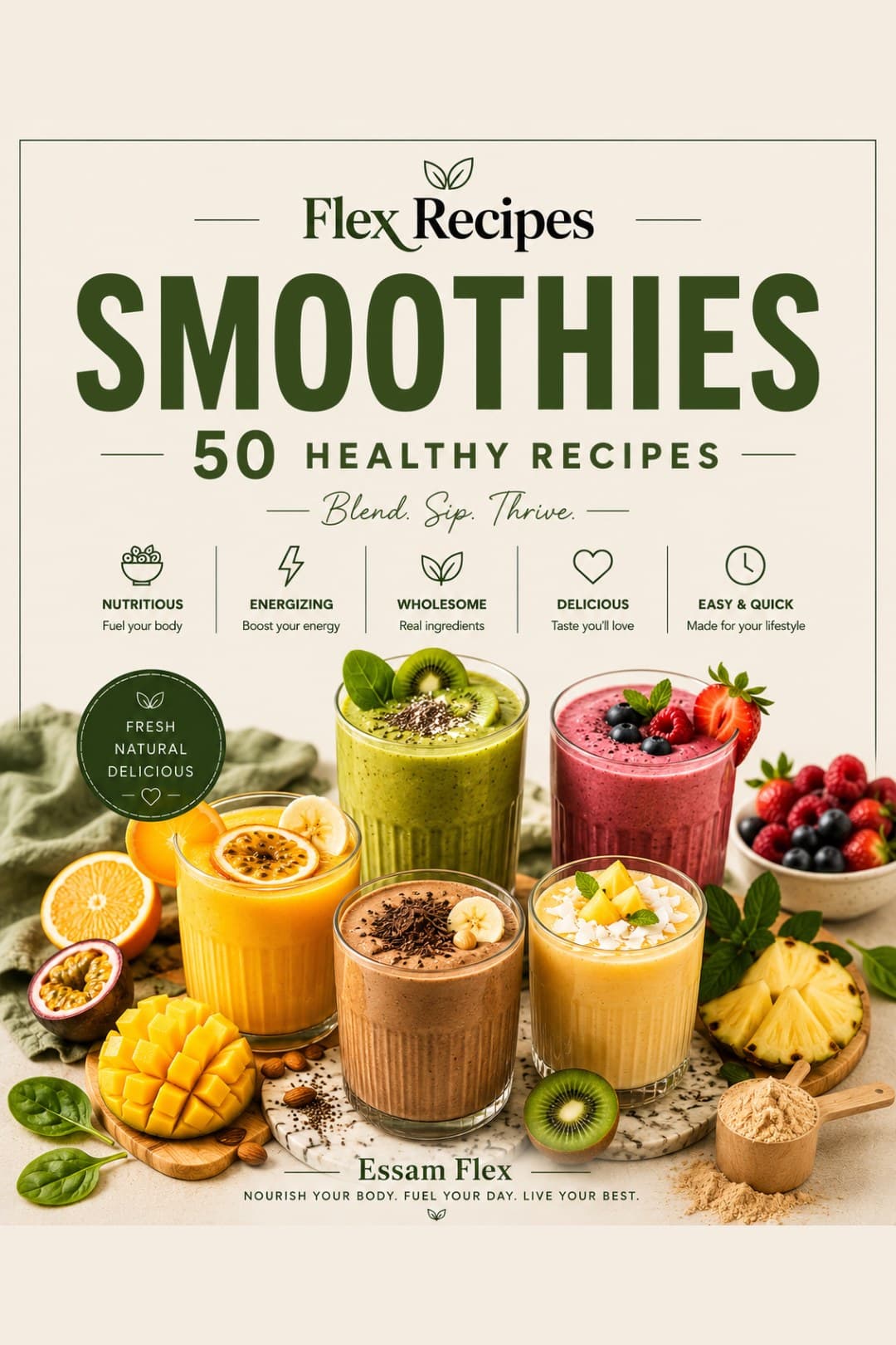 Cover page from the Flex Recipes cookbook