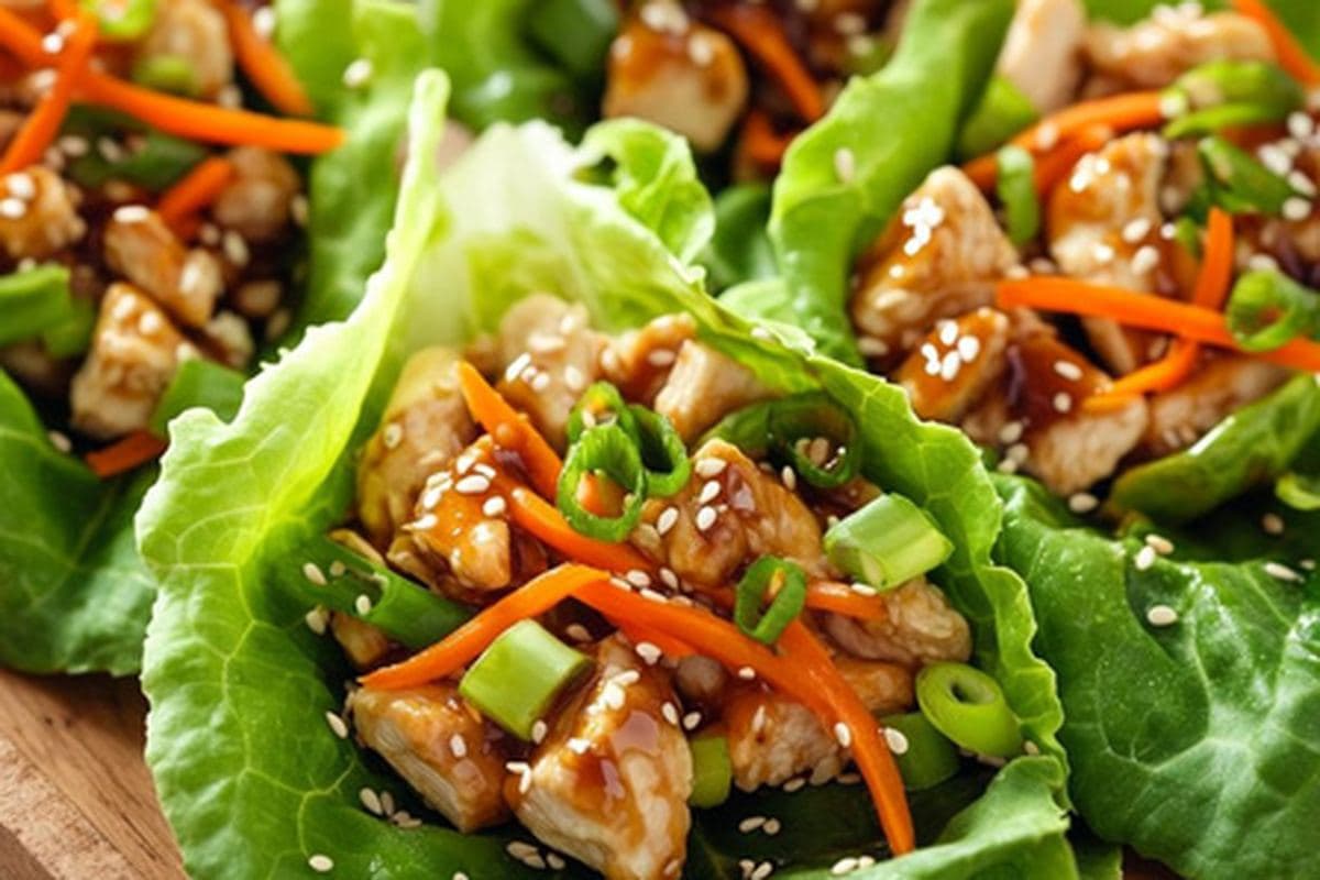 Asian-Inspired Chicken Lettuce Wraps