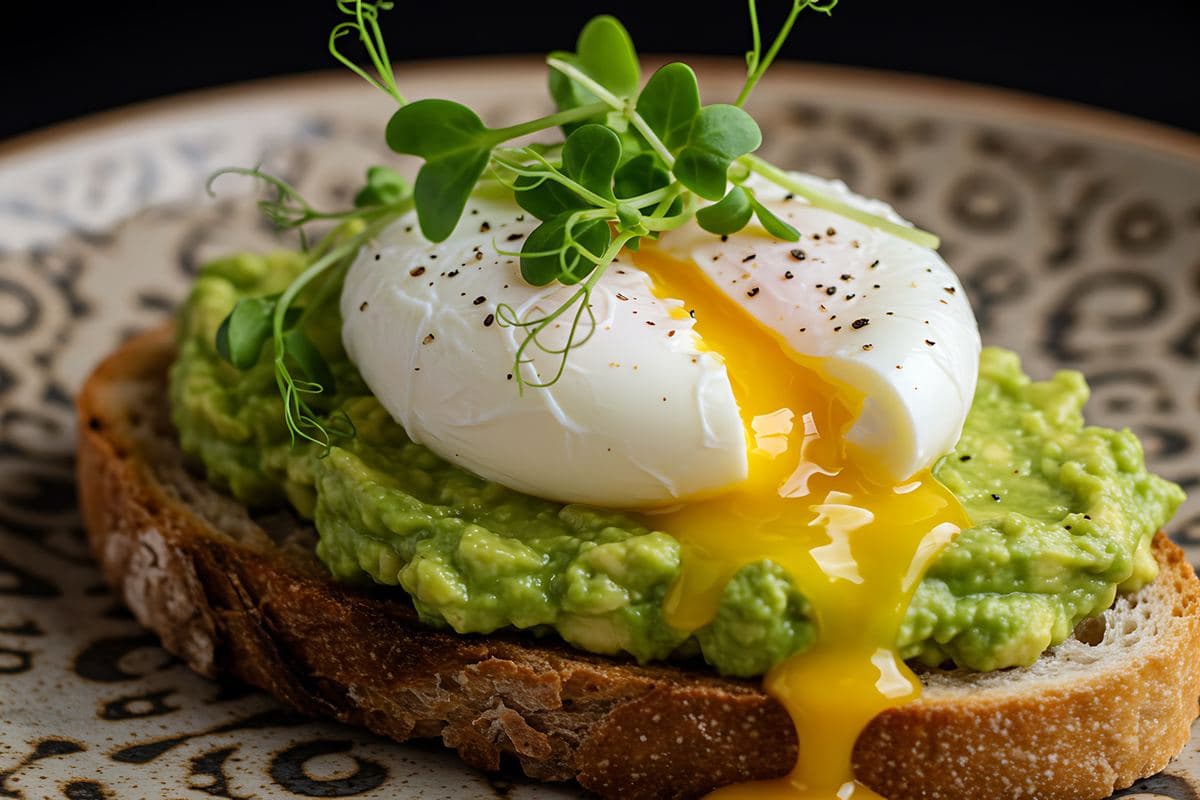 Avocado Egg Toast With Microgreens