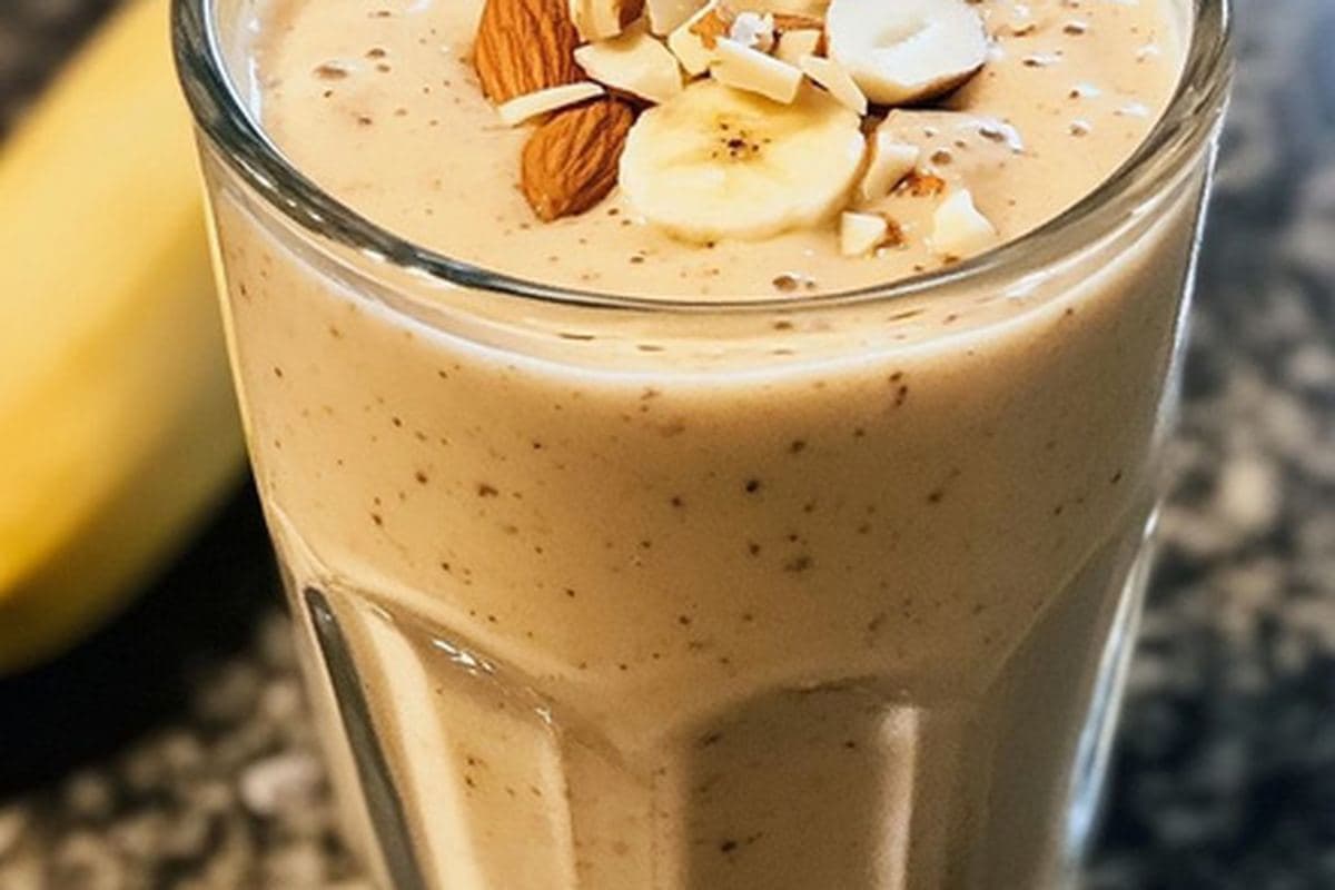 Banana Almond Protein Smoothie