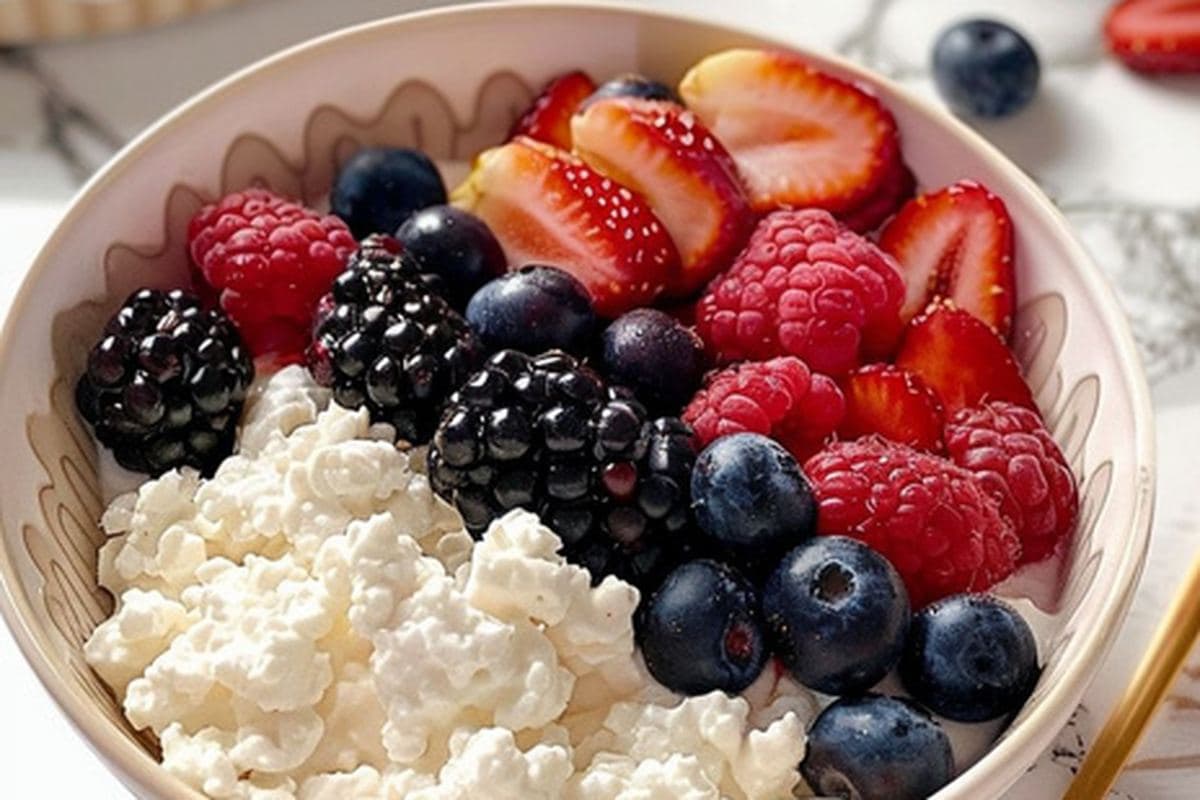Cottage Cheese Berry Bowl