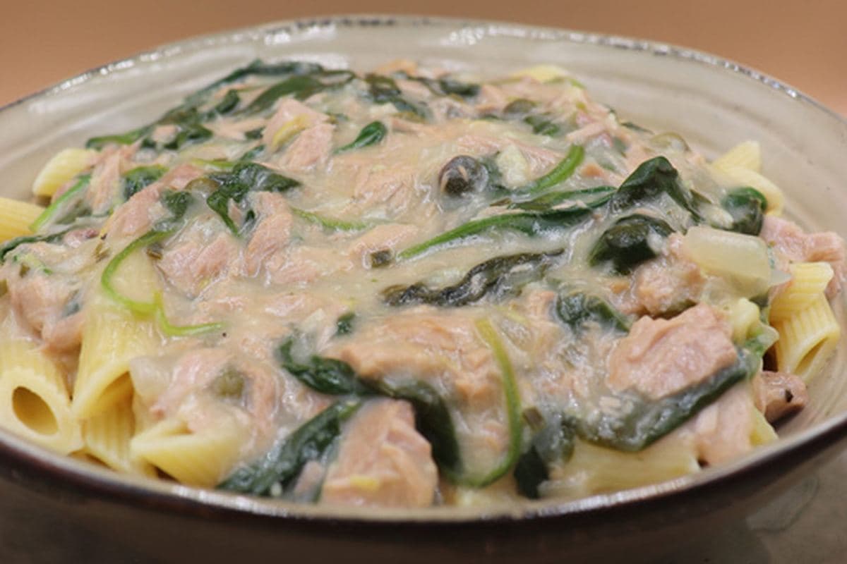 Creamy Tuna & Spinach Pasta