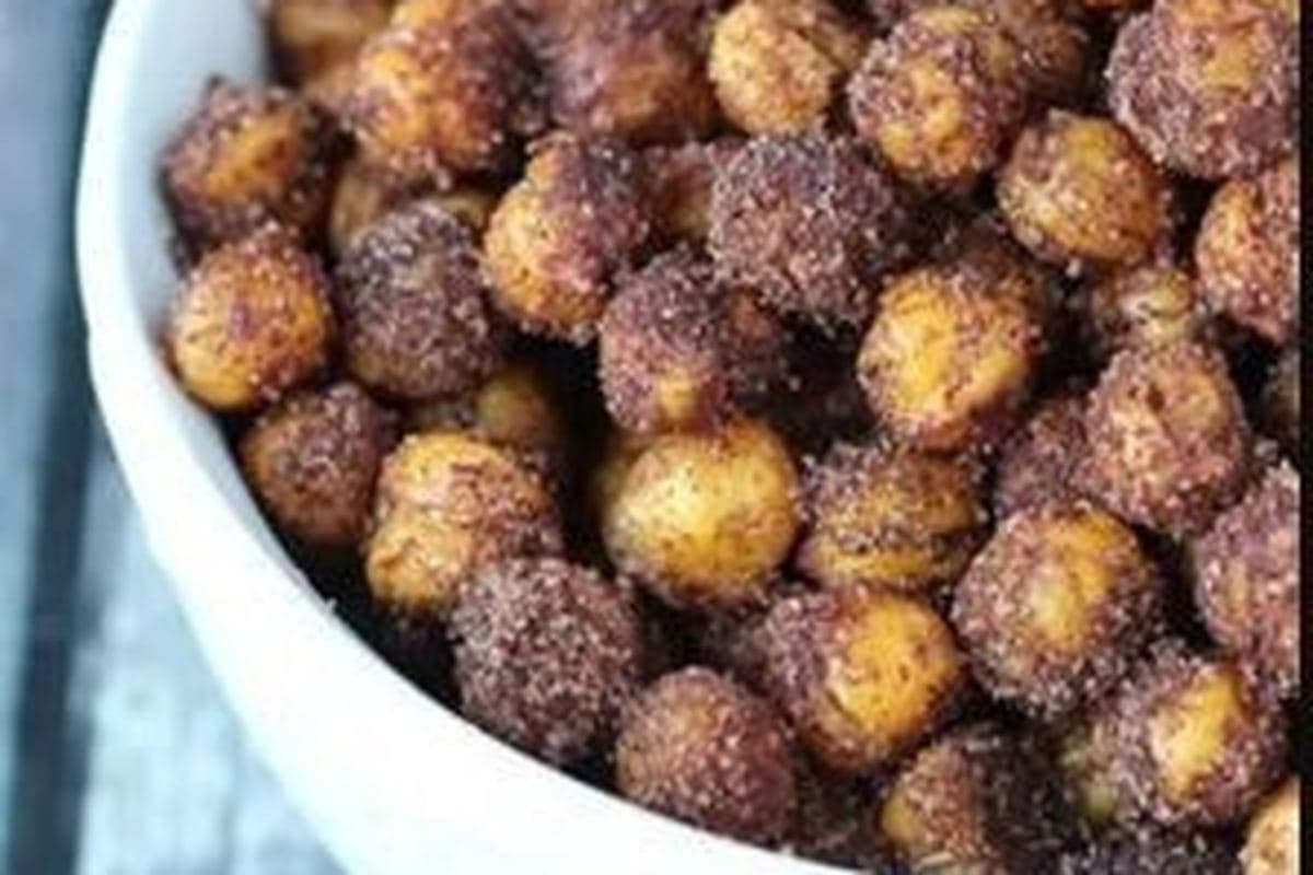 Crunchy Cinnamon Chickpea Clusters