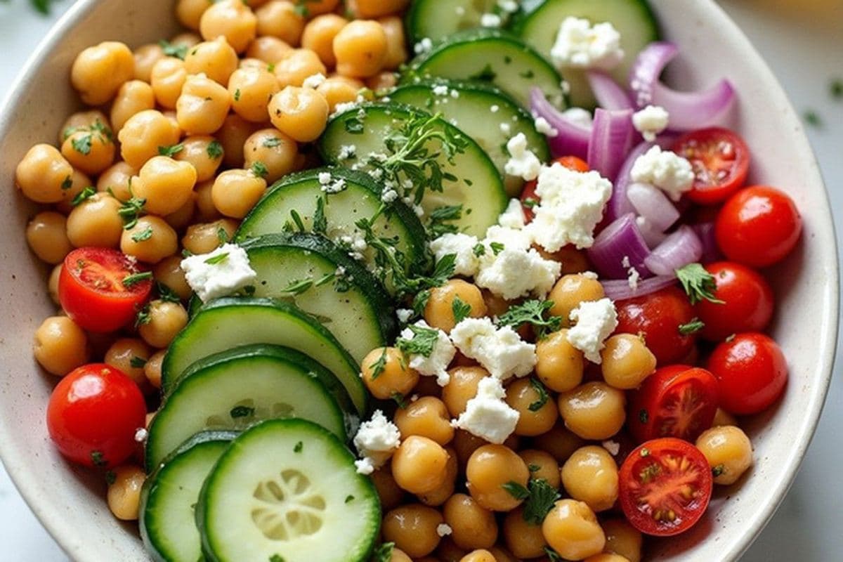 Greek Chickpea Salad Bowl