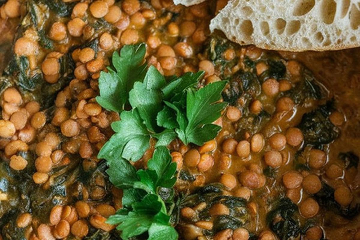 Lentil & Spinach Stew