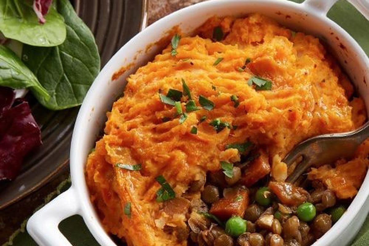 Lentil & Sweet Potato Shepherd’S Pie