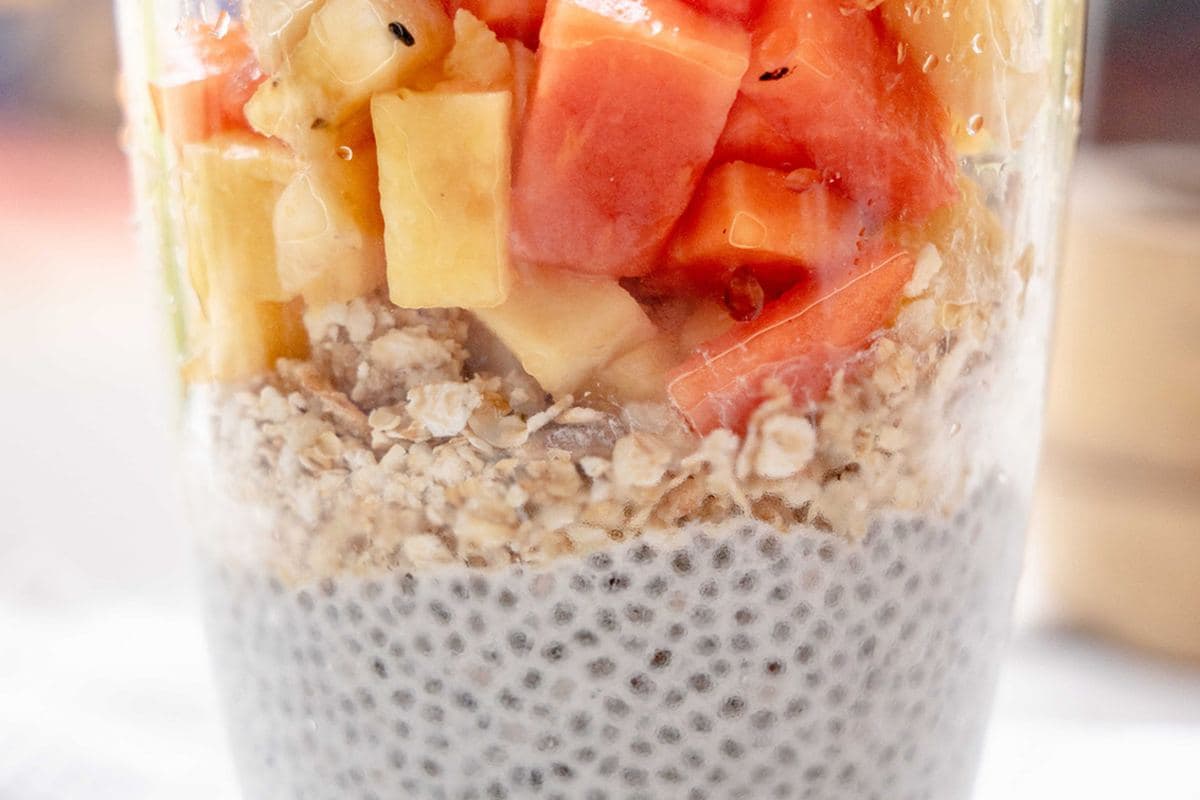 Peach Chia Breakfast Pudding