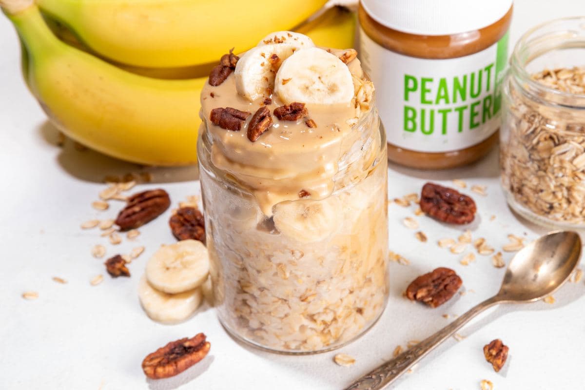 Peanut Butter Banana Overnight Oats