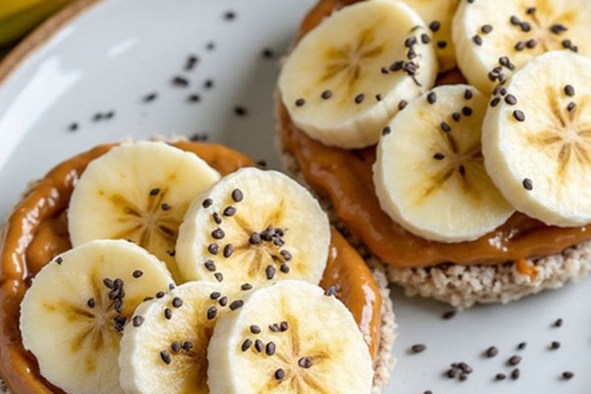 Peanut Butter Banana Rice Cakes