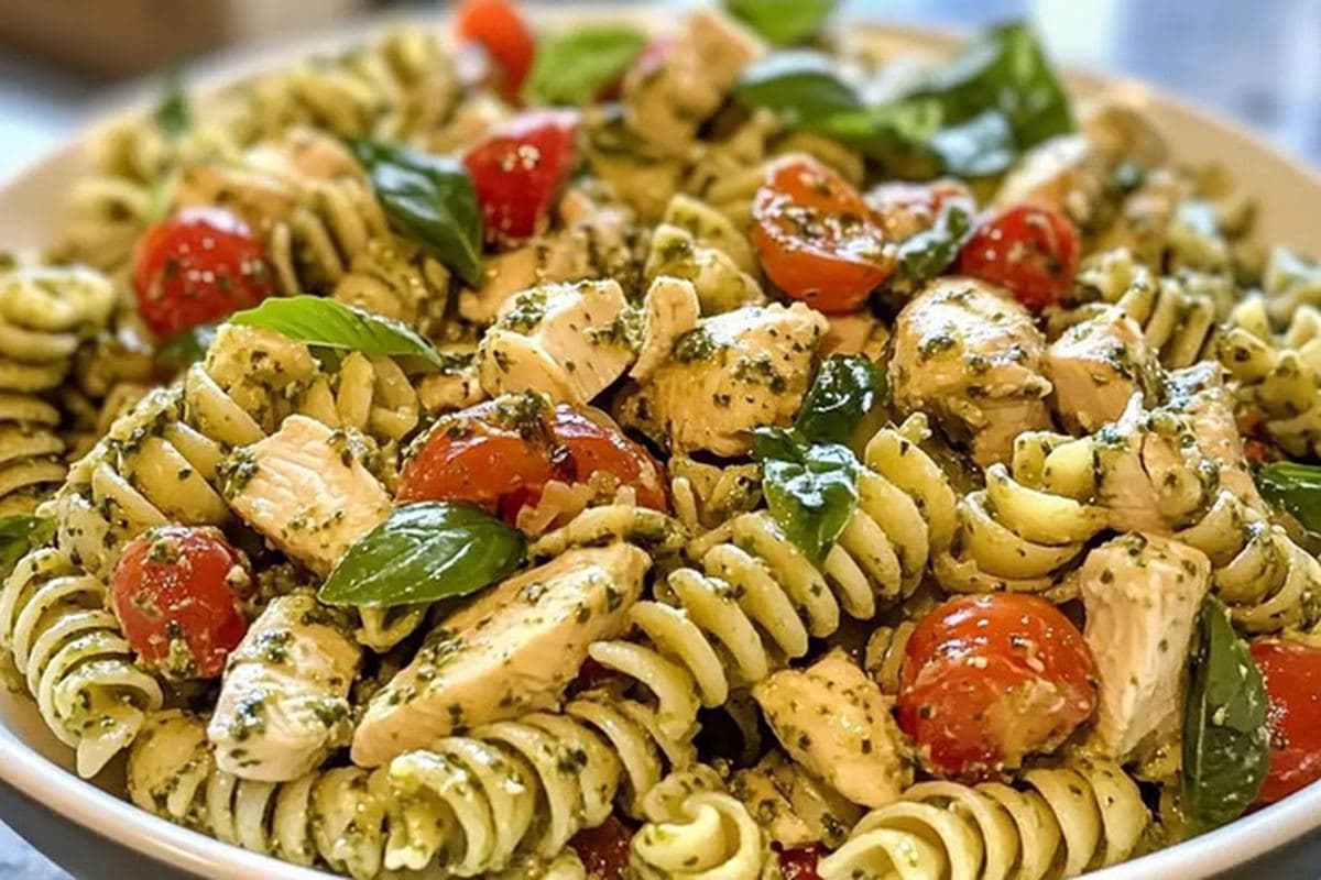 Pesto Chicken Pasta Salad