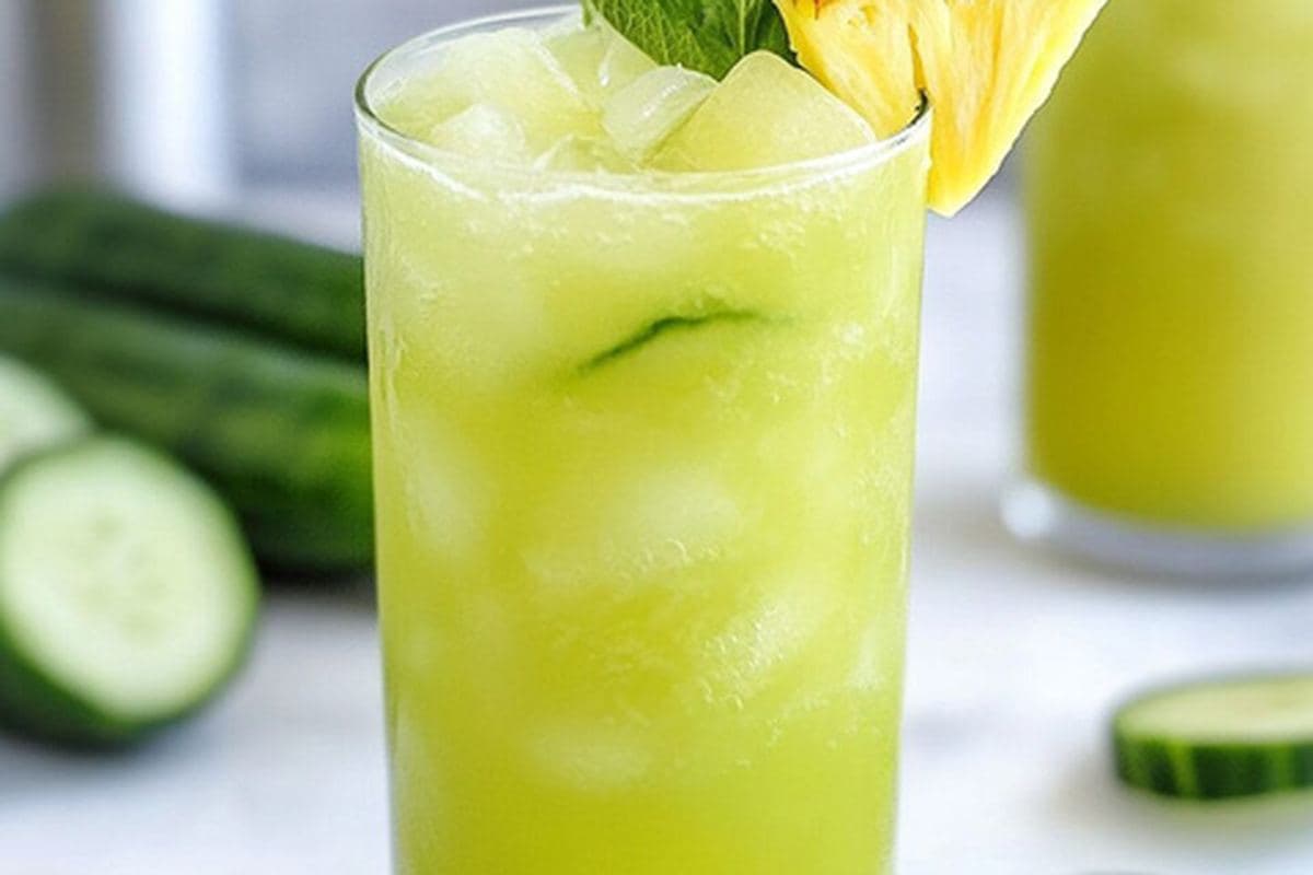 Pineapple–Cucumber Skin-Refreshing Juice