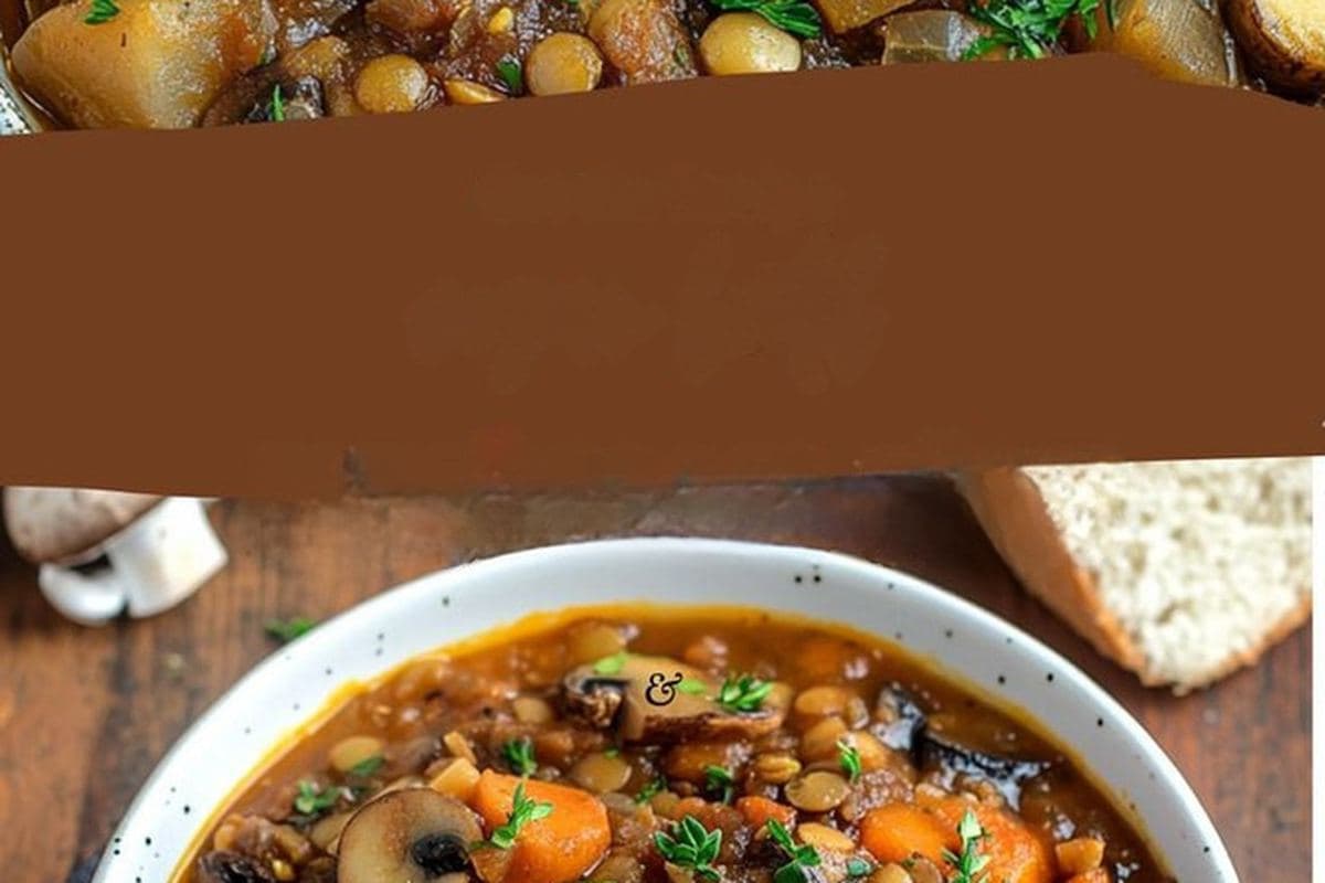 Savory Mushroom Lentil Stew