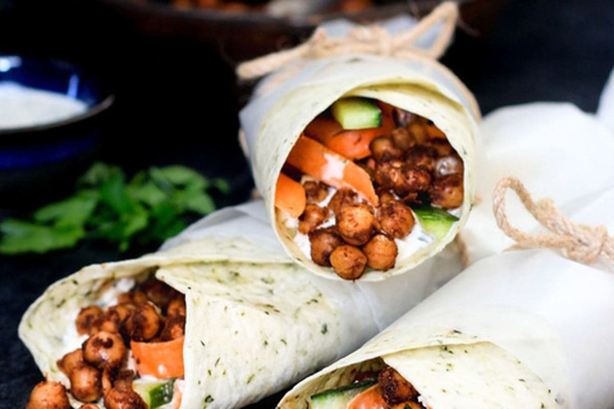 Spiced Chickpea Wraps