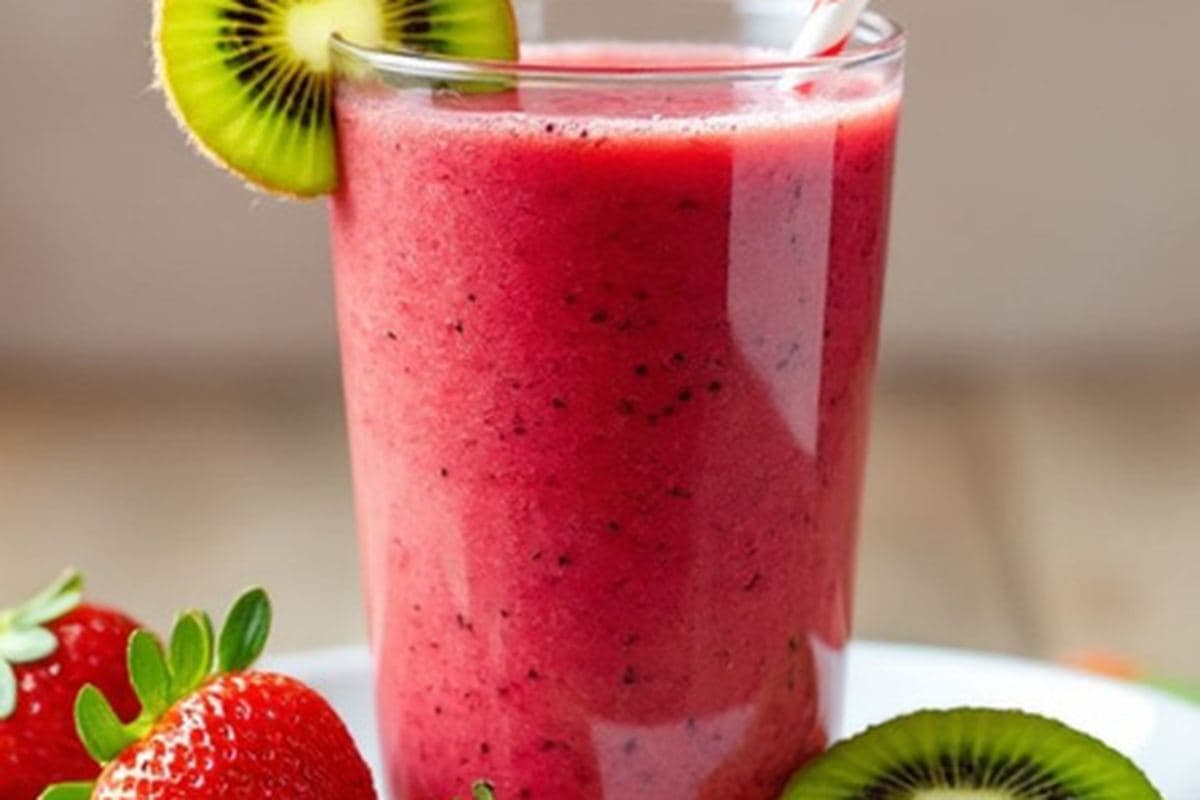 Strawberry Kiwi Glow Smoothie