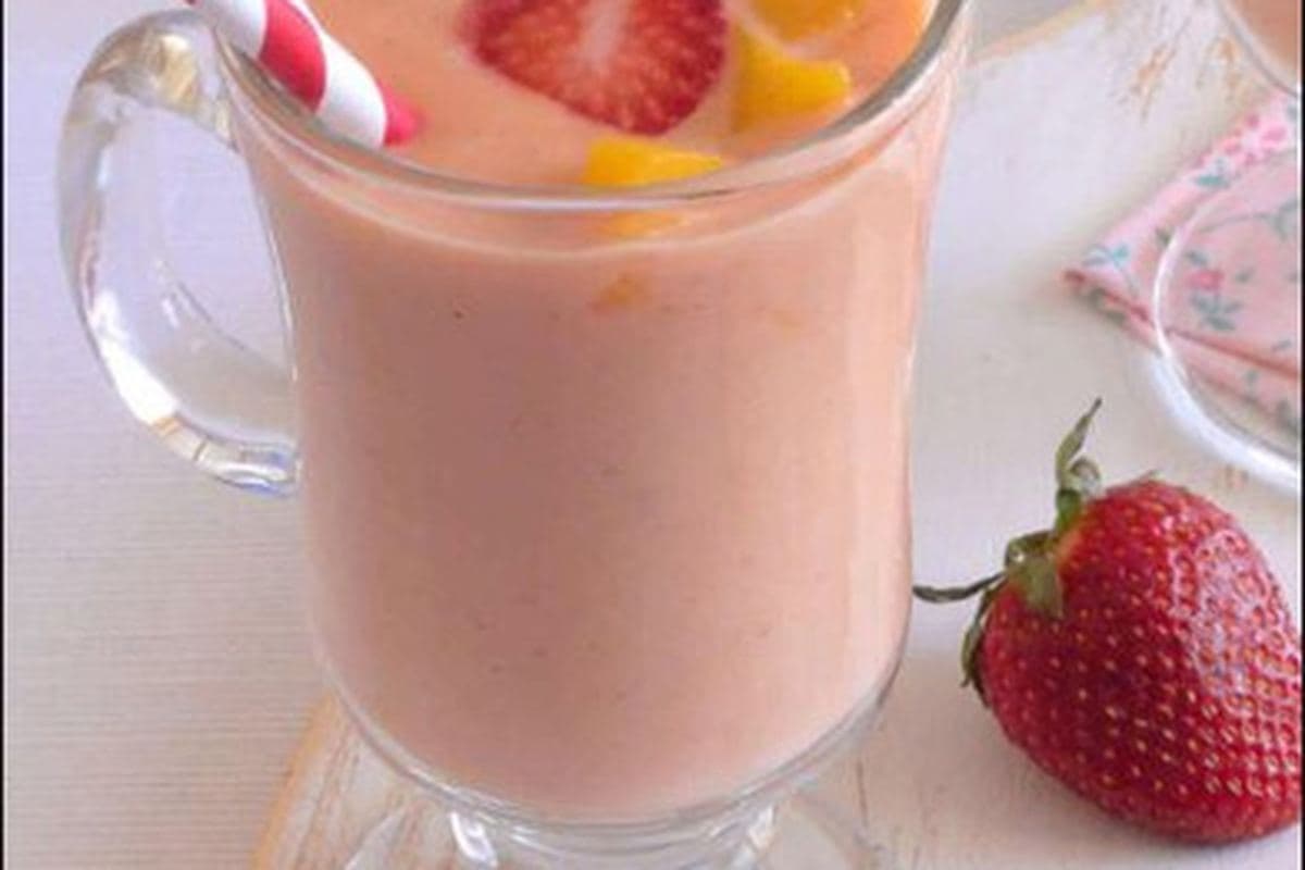 Strawberry Peach Silk Smoothie