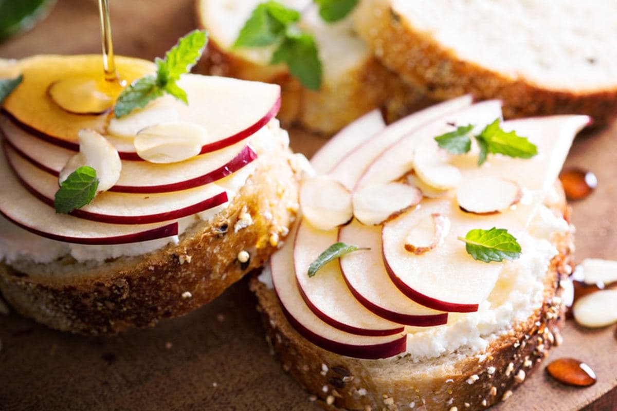 Sweet Almond Toast With Ricotta & Honey