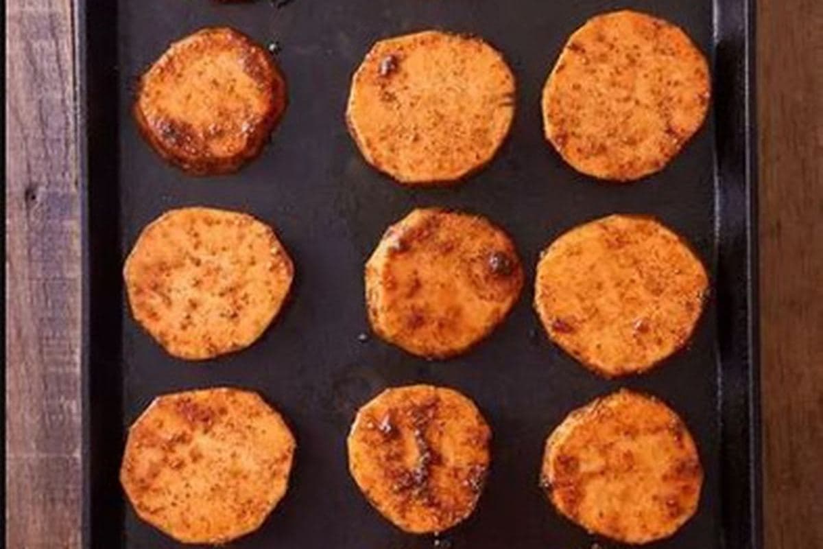 Sweet Potato Rounds With Almond Butter