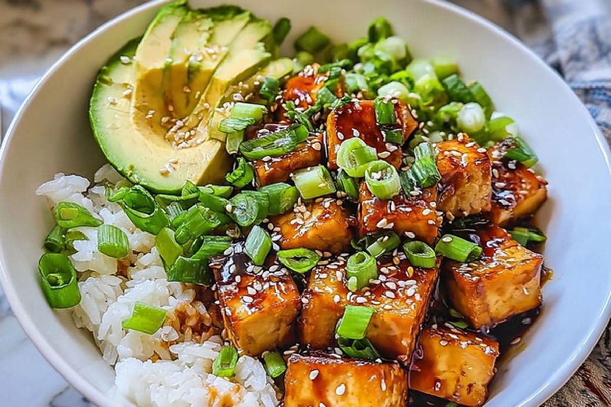 Teriyaki Tofu Rice Bowl