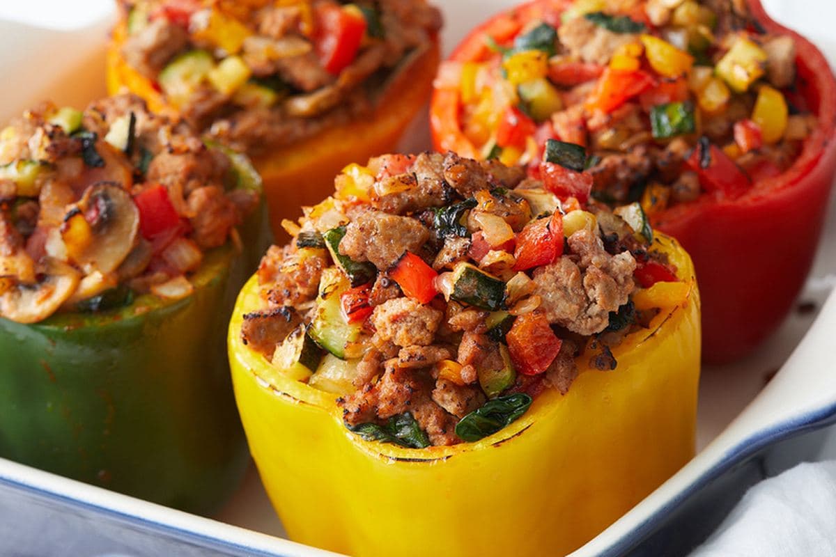 Turkey & Vegetable Stuffed Peppers